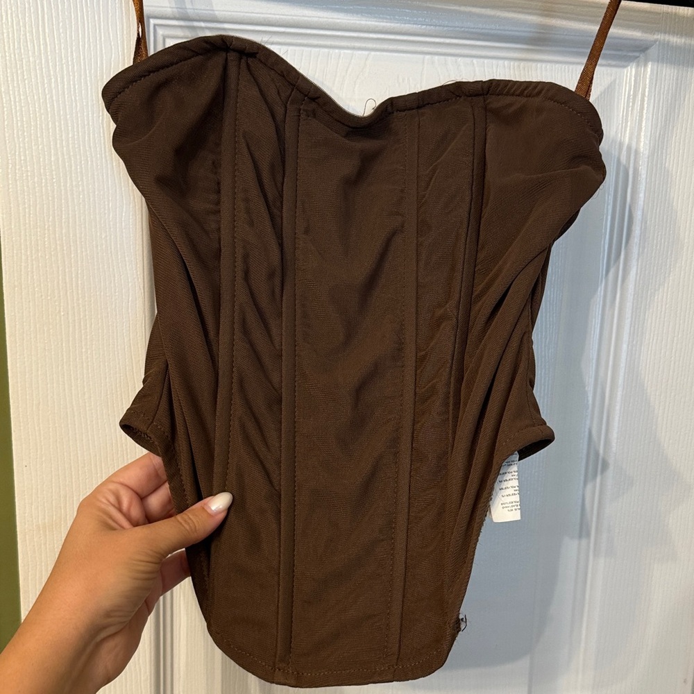 Missguided Chocolate Brown Corset